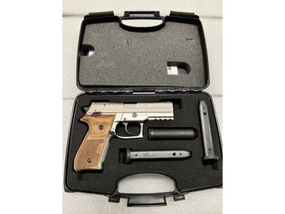 Samonabíjecí pistole Zero 1 S / ráže 9x19 Arex®, Nikl - dřevěné pažbičky
